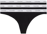 Calvin Klein Pack de 3 Braguitas Tipo Tanga para Mujer Modern Logo, Negro