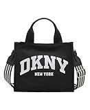 DKNY Hadlee SM Tote, Muerto Mujeres, Negro/Plateado