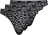Calvin Klein Mujer Pack de 3 Braguitas Tipo Bikini de Tejido Elástico, Negro
