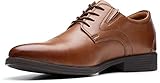 Clarks Whiddon Plain, Zapatos Oxford para Hombre Dark Tan Leather