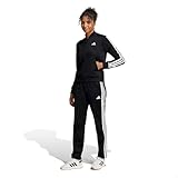 adidas Mujer ESSENTIALS 3-STRIPES TRACKSUIT, Black, L