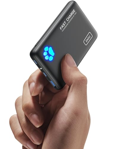 INIU Power Bank, 22,5W PD3.0 Batería Externa Ligera 10000mAh , Carga Rápida USB C con Linterna