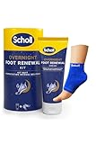 Scholl Kit nocturno de los pies - Crema para el cuidado de los pies - Taloneras de gel reutilizables