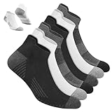 NAVYSPORT Calcetines tobilleros deportivos de algodón para hombre, paquete de 6 pares