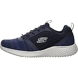 Skechers Bounder, Sneakers Hombre, Navy Mesh/PU/Trim