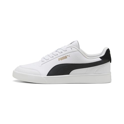 PUMA Shuffle, Sneakers Unisex Adulto, White Black Team Gold, 44 EU