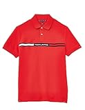 Tommy Hilfiger Polo de Manga Corta Hombre Chest Insert Regular Fit, Rojo (Primary Red), M