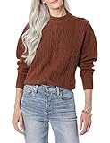 Amazon Essentials Jersey Moderno de Cuello Redondo y Punto Trenzado Suave Al Tacto