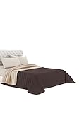 Italian Bed Linen Datex Colcha de Verano Elegant Marròn/Crema 1.5 plazas (220 x 270 cm)