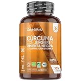 WeightWorld, Cúrcuma con Pimienta Negra y Jengibre Orgánica 505mg
