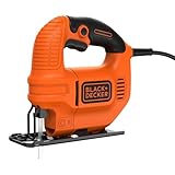 BLACK+DECKER Sierra de calar 400W, 3000 rpm, corte a bisel 0-45°, soplador de polvo