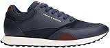 Tommy Hilfiger Runner Sneaker Hombre New Eva Mix de Piel, Azul (Desert Sky)