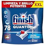 Finish Powerball Quantum Limpieza y Brillo Potentes - 78 pastillas