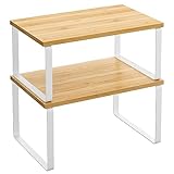 SONGMICS Estante para Especias, Juego de 2, Organizador de Armario