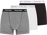 Calvin Klein Pack de 3 Calzoncillos Bóxer para Hombre Algodón Elástico, Multicolor