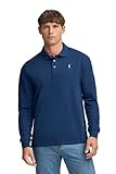 Polo Club Polo de Manga Larga Azul Indigo Hombre con Logo Bordado 100% Algodón Regular Fit