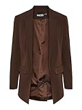 PIECES Pcbozzy Ls Loose Blazer Noos Bc, Blazer Mujer, Marrón (Chicory Coffee)