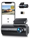 GKU Dashcam Cámara Coche 4K/2.5K, 5GHz WiFi Dash CAM Coche con Tarjeta SD de 64GB