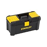 STANLEY Caja de herramientas de plástico con cierre de plástico, asa ergonómica