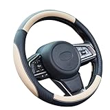 ZATOOTO Funda Volante Cuero - Funda Volante Coche Universal, Antideslizante, Duradera, Beige