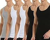 Falechay Camiseta Tirantes para Hombre Pack de 5 de Algodón 100%
