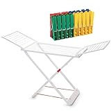 ForenTex Tendederos Plegables con alas, Hecho de Resina, Superficie de tendido 20 m