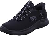 Skechers Summits High Range, Zapatillas Hombre, Black Mesh Trim Black, 42 EU
