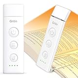 Gritin Luz de Lectura Recargable con Pinzas, 3 Colores de Protección Ocular & 5 Brillos