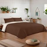 NATURALS - Colcha Bouti Reversible Bicolor | Cama 135/150 (250x260 cm) | Microfibra Extrasuave