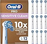 Oral-B Pro Sensitive Clean Recambios para Cepillo de Dientes Eléctrico, Pack de 12 Cabezales, Blanco