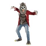 Spooktacular Creations Red Werewolf Halloween Kids Costume with Mask, Gloves and Shoes