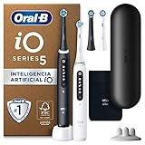 Oral-B iO 5N Cepillos de Dientes Eléctricos (Pack de 2) con Mango Recargable, 2 Cabezales