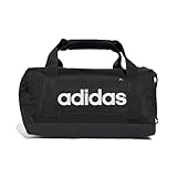 adidas Unisex Adulto Essentials Linear Duffel Bag, Black/Black/White