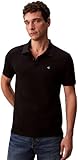 Calvin Klein Polo de Manga Corta Hombre Monogram Pique de algodón