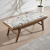 chairus Banco Largo de Madera Bancos de Entrada Estilo Retro, Banqueta para Zapatos Acolchada