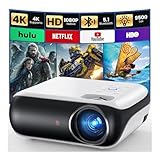 Mini Proyector 4K, HAPPRUN 2025 Upgraded Proyector Portátil 1080P Nativo Bluetooth 5.1
