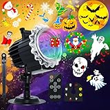 Halloween Decoración,MOSSNDAR 96 Patrones Proyector Halloween Exterior,Proyector Luces Navidad