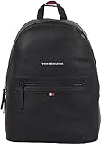 Tommy Hilfiger Mochila Hombre Essential PU Backpack Equipaje de mano, Negro (Black), Talla Única