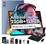 Dghrti 2025 Newest 10-Inch Android 14 Tablet, 22GB RAM+128GB ROM/TF 1TB, 8-Core 2.0GHz, 8000mAh