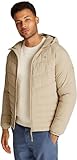 Tommy Hilfiger Cazadora acolchada Hombre Mid Quilt con capucha, Beige (Sandalwood)