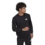 adidas Hombre FEELCOZY ESSENTIALS FLEECE SWEATSHIRT , Black / White, M