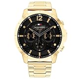 Tommy Hilfiger Reloj Analógico de Cuarzo Multifunción para Hombre con Correa de Acero Inoxidable