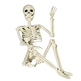 KEELYY 90cm Esqueleto Halloween Tamaño Real, Esqueletos con Articulaciones Móviles