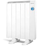 Orbegozo RRE 810 A, Emisor térmico bajo consumo, 800 W, 5 elementos reales, mando a distancia