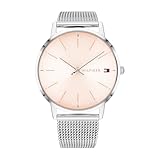 Tommy Hilfiger Reloj de Mujer 40mm Cuarzo - Esfera Blush Sunray, Pulsera de Malla de Acero