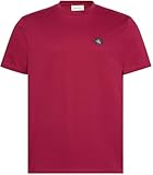 Calvin Klein Camiseta de Manga Corta Hombre Badge Jersey Classic tee de algodón, Rojo (Beet Red)