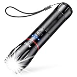 Blukar Linterna LED Recargable, Super Brillante Linternas de Aluminio con 5 Modos de Luz, 2000L