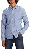 Levi's Long-Sleeve Battery Housemark Slim Camisa, Navy Peony