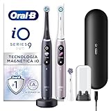 Oral-B iO 9 Pack de 2 Cepillos de Dientes Eléctricos Negro y Rosa, de Braun