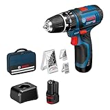 Bosch Professional 12V System GSB 12V-15 - Taladro percutor a batería (30 Nm, 1300 rpm